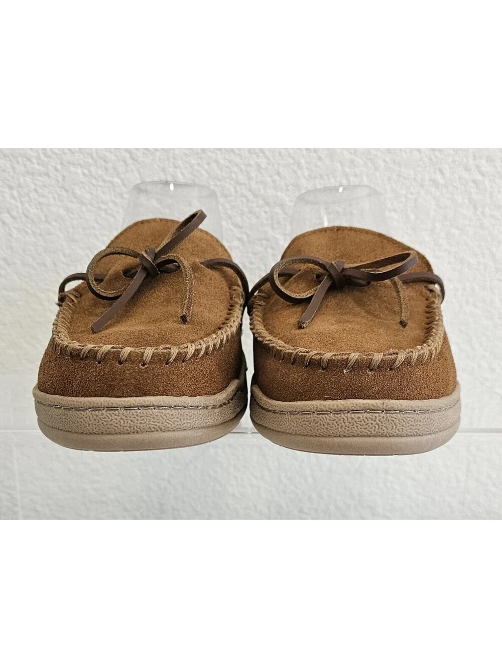 Bass Men’s Brown Moccasin Slippers Size 7M